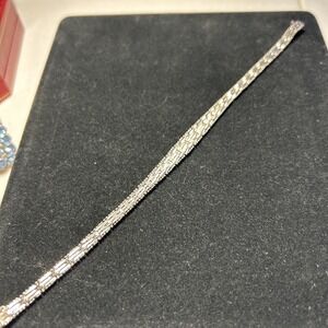 italian Sterling Silver 925 Lobster Clasp Snake Bracelet‎